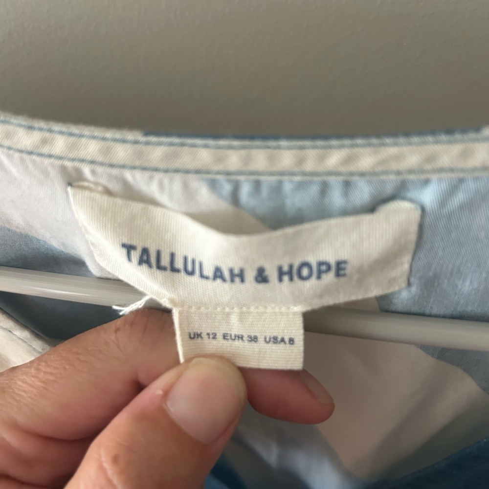 Anthropologie Tullulah and Hope Blue and White Women's Dress - Picture 2 of 3